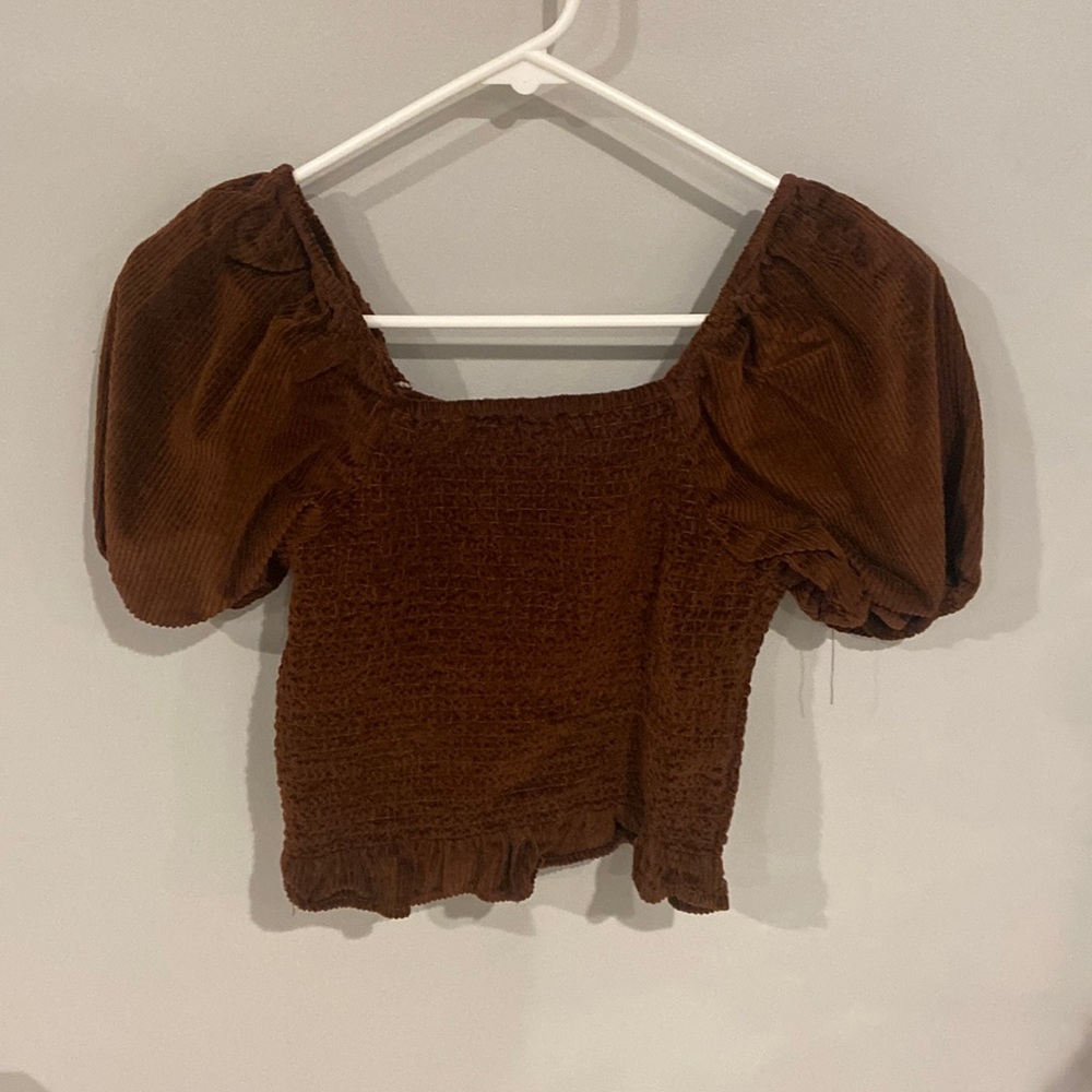American Eagle corduroy square neck top